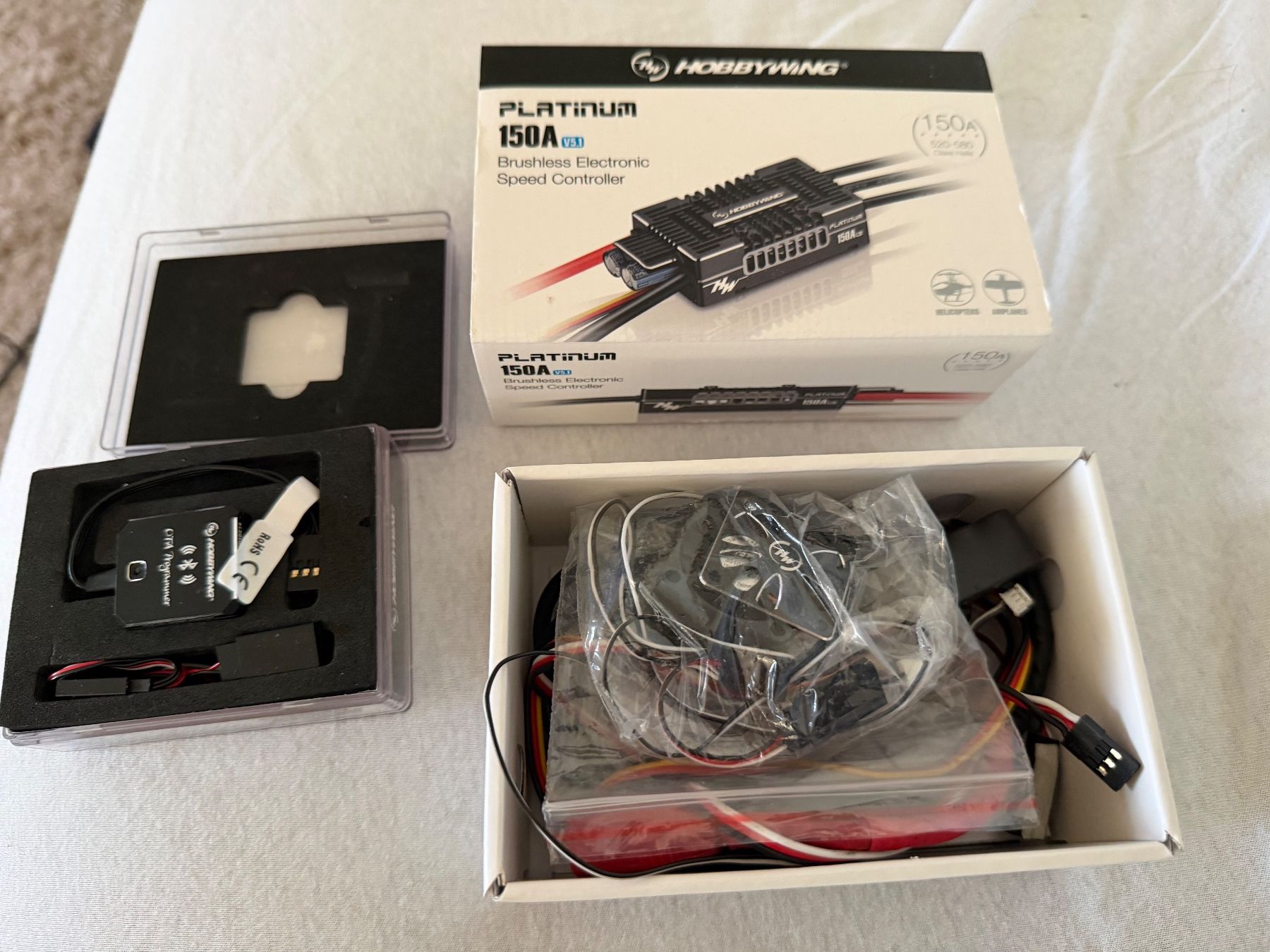 Hobbywing Modellismo RC: Hobbywing Platinum 150A V5.1 ESC mit BT Programmierer – Usato da Liestal venduto da Collin_2002