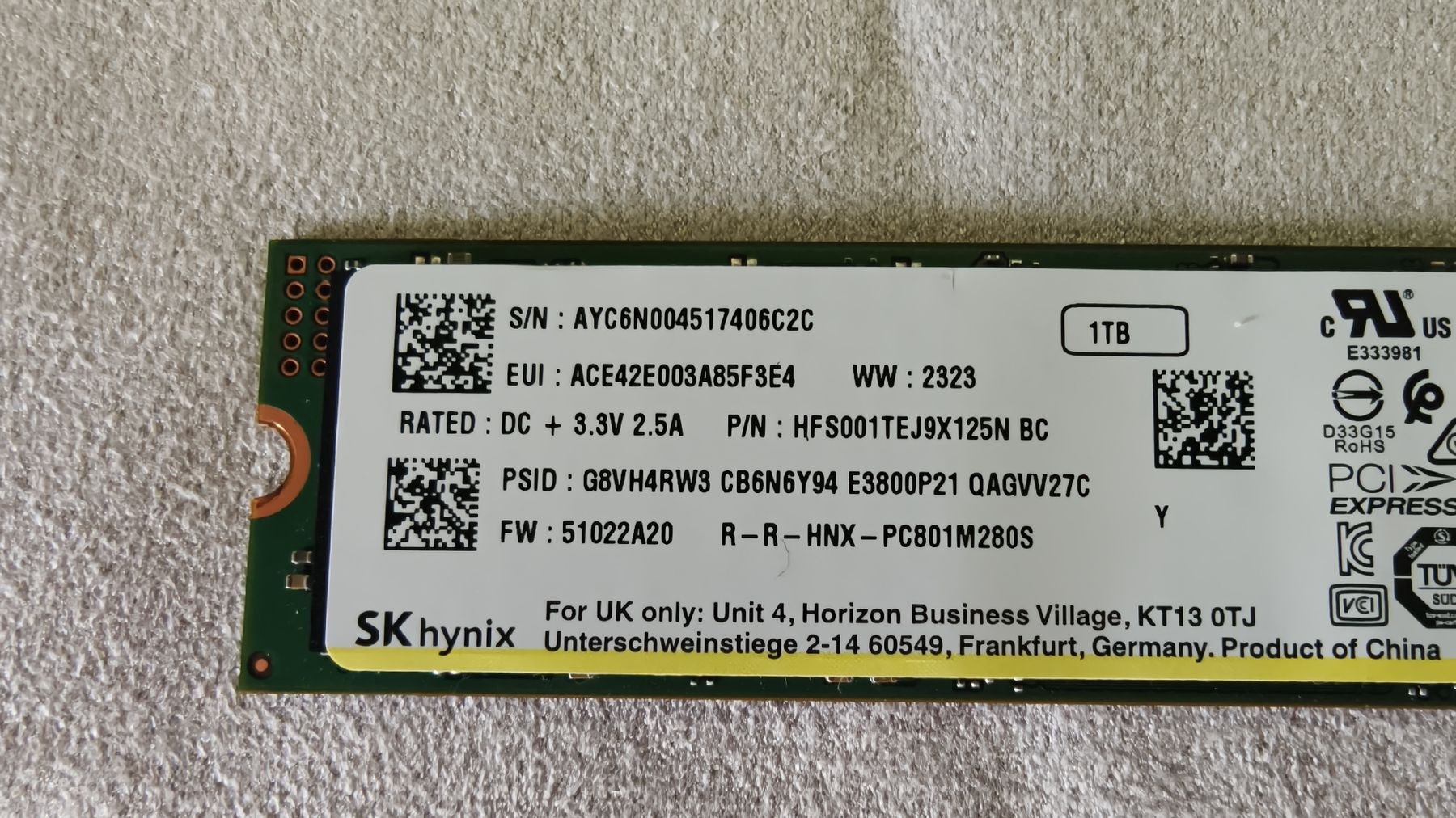 Dischi rigidi: SSD m2  1 TB – Nuovo (secondo la descrizione) da Bioggio venduto da Delle87 1