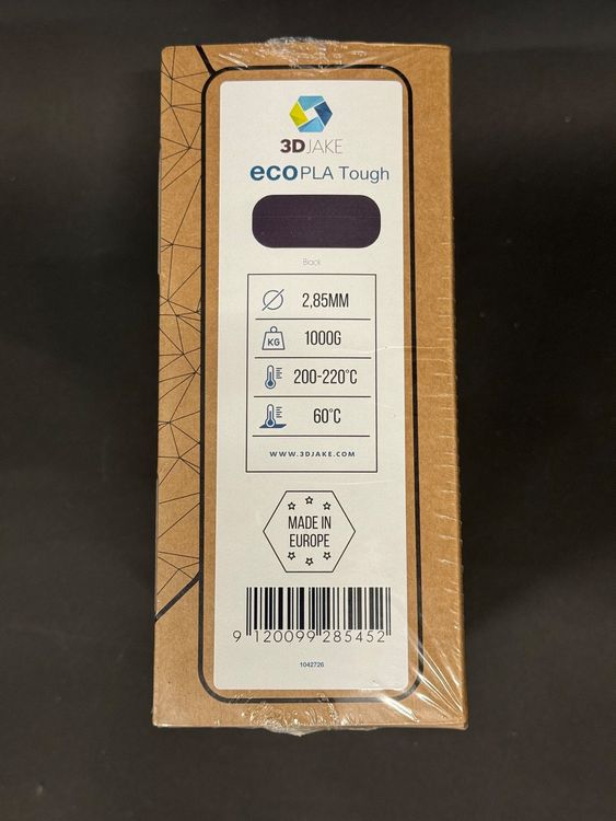 3DJAKE ecoPLA Tough Schwarz, 2,85 mm 1000 g (Neu und