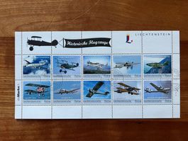 FL Kollektionsbogen  Nr. 8  Erstag hist. Flugzeuge  (F33)