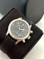 IWC Fliegerchronograph Automat schwarz Lederbox guter Zus...