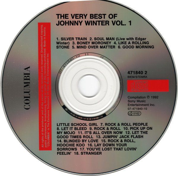 CDs: Johnny Winter THE VERY BEST OF  Edgar Winter CD – D'occasion à Kandergrund par Sososo 2