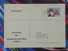 CL26 Carte Postale + Timbre Suisse 1963
