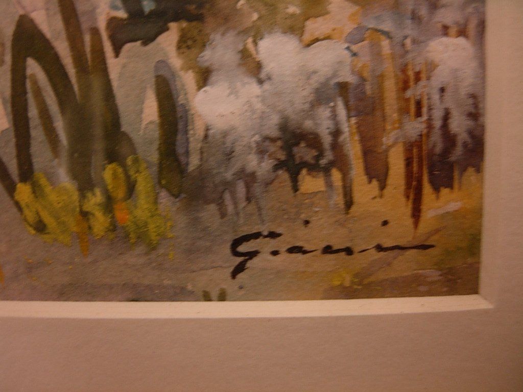 Gemälde: Italienische Schule-Aquarell – Gebraucht aus Luzern von Lucernauno 3