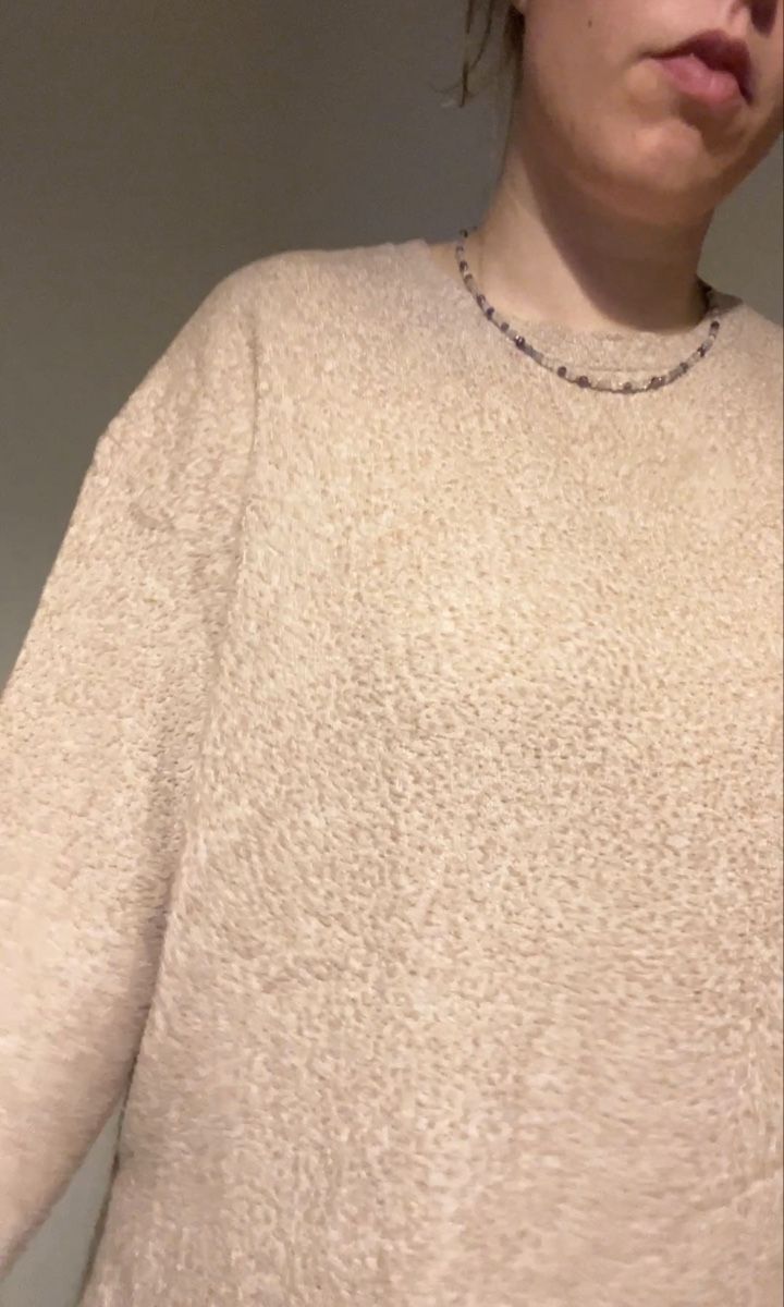 H&M Maglioni & Felpe: Damen Pullover beige Strukturstoff Grösse Einheitsgrösse – Usato da Zürich venduto da Sesada 1