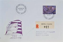 Pro Aero 1981 FDC mit ET VOLL RAR!! -> unter Postpreis !