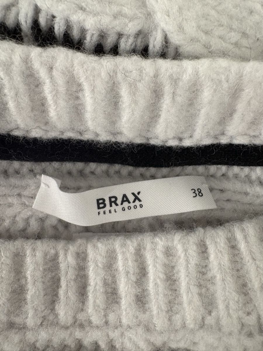 Brax Pullover & Sweatshirts: Brax Pullover gestreift Gr. 38 weiss/schwarz Wolle oversize – Gebraucht aus Regensdorf von secondchancefashion 4
