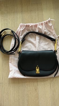 Coccinelle Black Leather Handbag, Gold hardware, Autumn 🍂