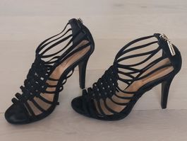 Stiletto en nubuck noir T.38
