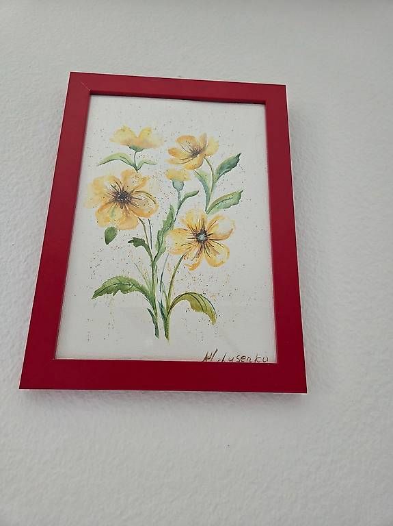 Gemälde: Aquarellbild mit Blumen – Neu und originalverpackt aus Speicher von tam_5m7w 2