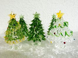 WEIHNACHTSBAUM MINIATUR GLAS ORNAMENT Deko Geschenk Figuren