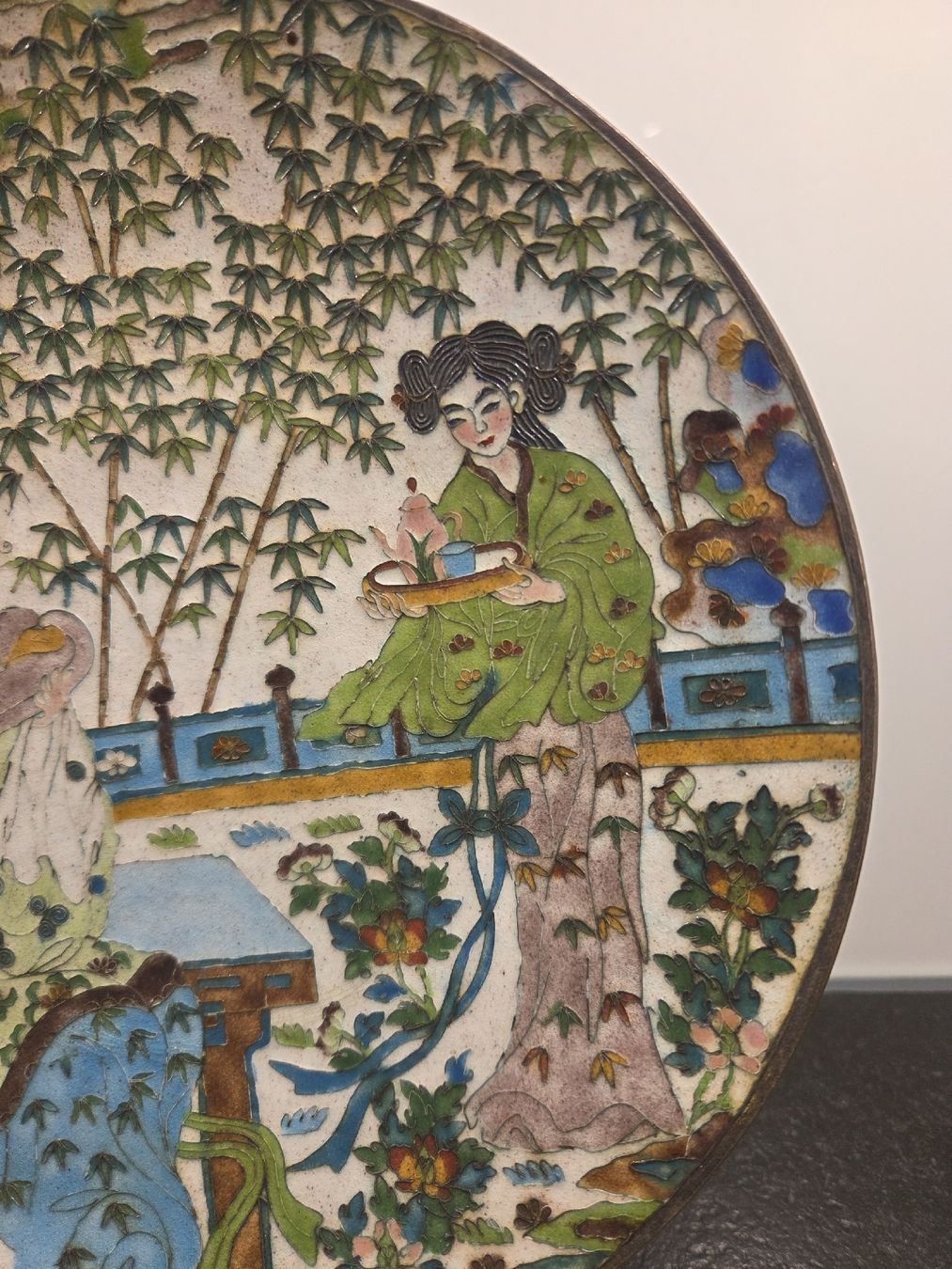 Teller: Qing Dynasty Cloisonne Teller – Gebraucht aus Domat/Ems von orko 2