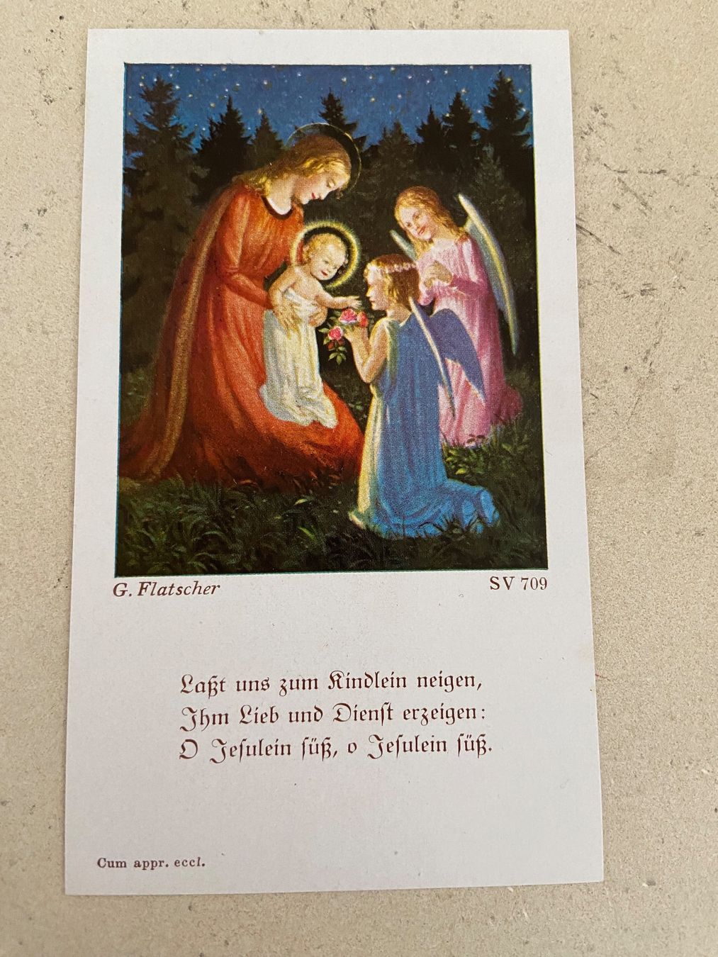 Foto & Immagini: Flatscher Heiligenbildchen Jesuskind Andachtsbild – Usato da Luzern venduto da waterfront1 1