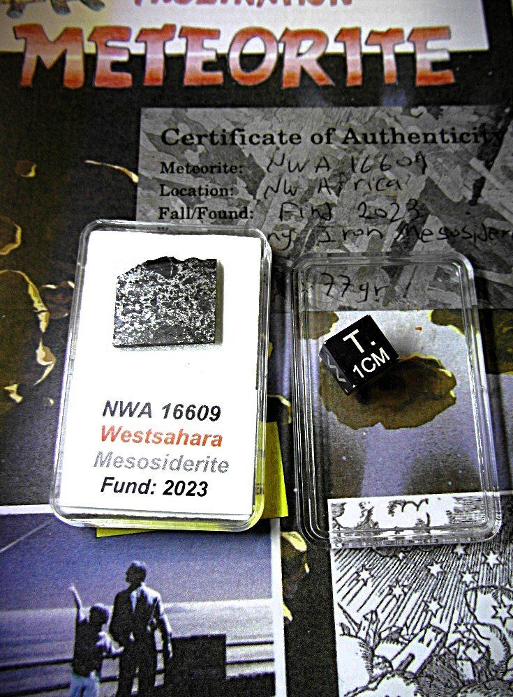 Minerali & Pietre curative: 2,77 g  NWA 16609 Mesosiderite  -  Meteorit – Nuovo (secondo la descrizione) da Lengnau BE venduto da Lanthemann 1