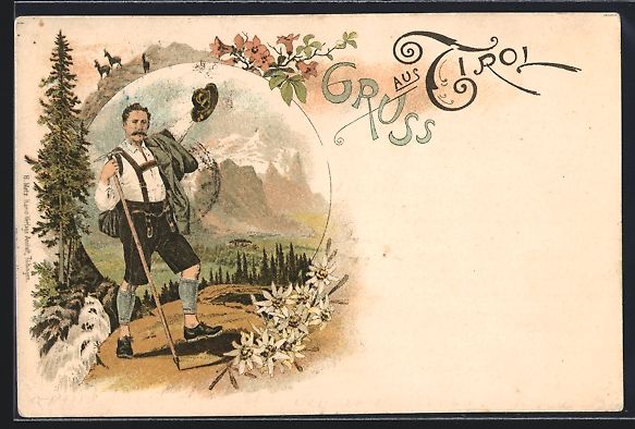 Cartoline postali: Vorläufer-Lithographie Gruss aus den Be – Usato da Berlin venduto da bartko-reher