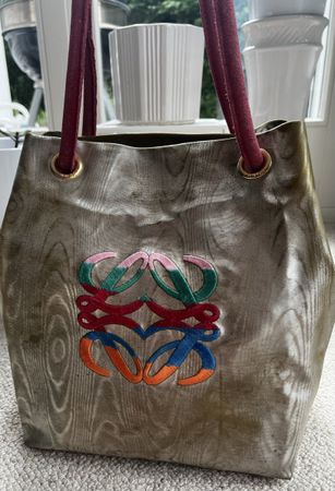 Loewe, Vintage Vinyl Tote Bag ,Vinyl Gold