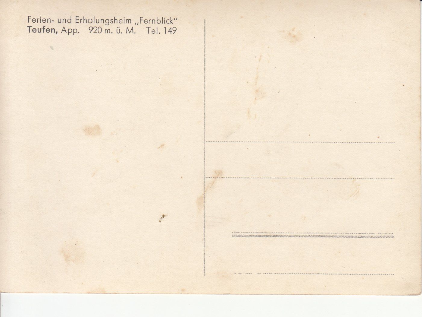 Cartoline postali: Teufen Fernblick, ca. 1940 – Usato da Bürglen TG venduto da StampGraf 1