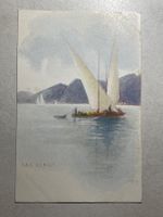 Antike Postkarte, Lac Léman, Genfersee, Schweiz