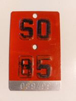 Velonummer SO 85 plaque Velo