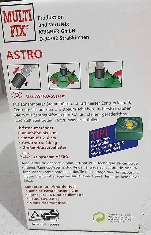 Christbaumständer: Christbaumständer Krinner Astro – Gebraucht aus Andelfingen von FranzR. 4