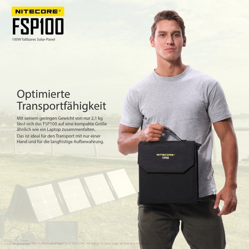Panneaux solaires: NITECORE Solar Panel FSP100, Gratisversand! – Neuf avec emballage d'origine à Grüningen par Prolumin 5