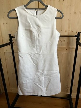 Uni weisses, blickdichtes Stretch Kleid ZARA Gr. S - 220950