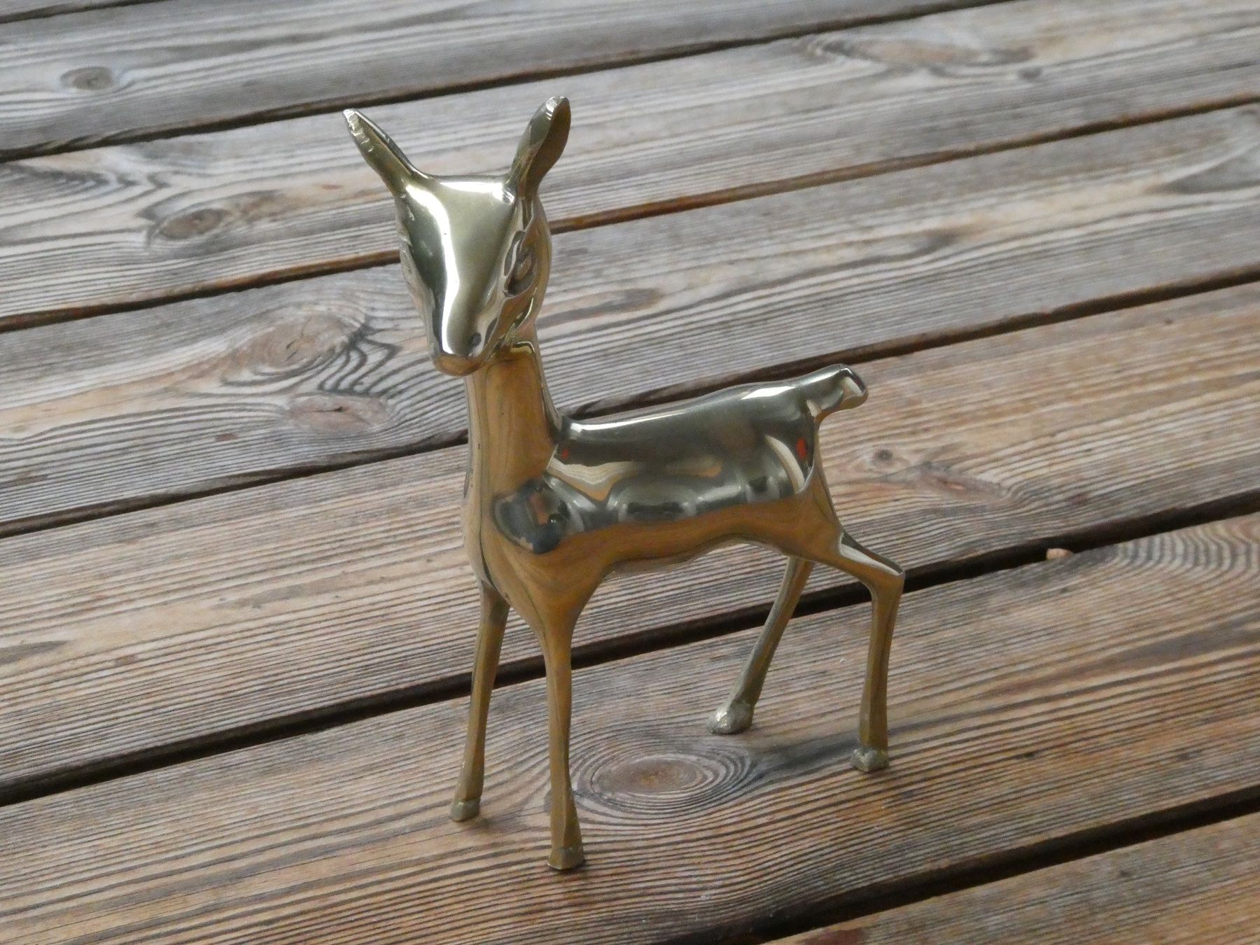 Statuette: junges Reh Messingguss poliert – Usato da Lüchingen venduto da Eeizo 5