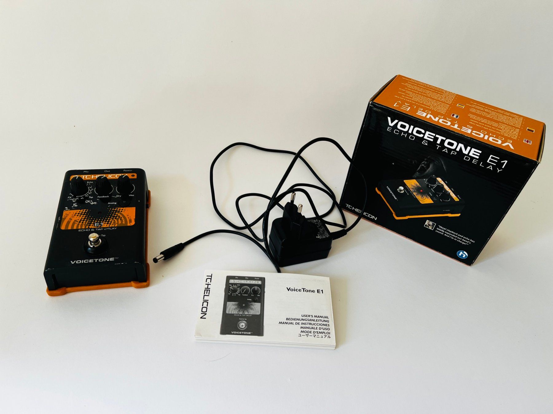 Musikinstrumente: TC-Helicon VoiceTone E1 Echo & Tap Delay, mit Netzteil & OVP – Gebraucht aus Bern von helloliptek 2
