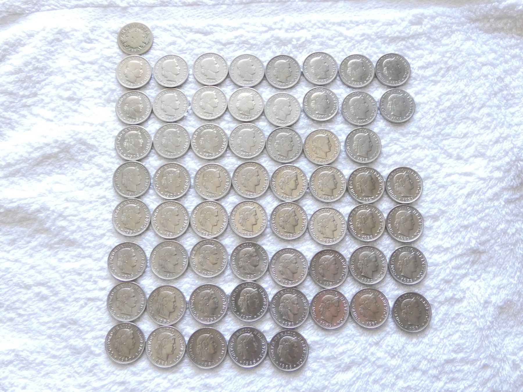 Tutti le monete: Lot 20 centimes/rappen 1850-1966 – Usato da Nyon venduto da Ilmi09