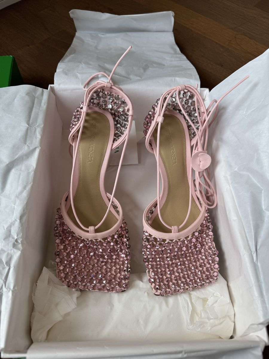 Bottega Veneta Scarpe da donna: Bottega veneta crystal stretch heels – Nuovo e nell'imballaggio originale da Zürich venduto da annysclo