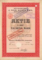 Hüttenwerke C. Wilh. Kayser & Co., Berlin - 1912