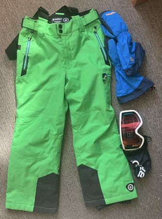 Skiset für Kinder, Größe 140: Skihose, Skibrille, Handschuhe