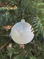 Mundgeblasene Weihnachtskugeln Alpine Nature - weiss – neu