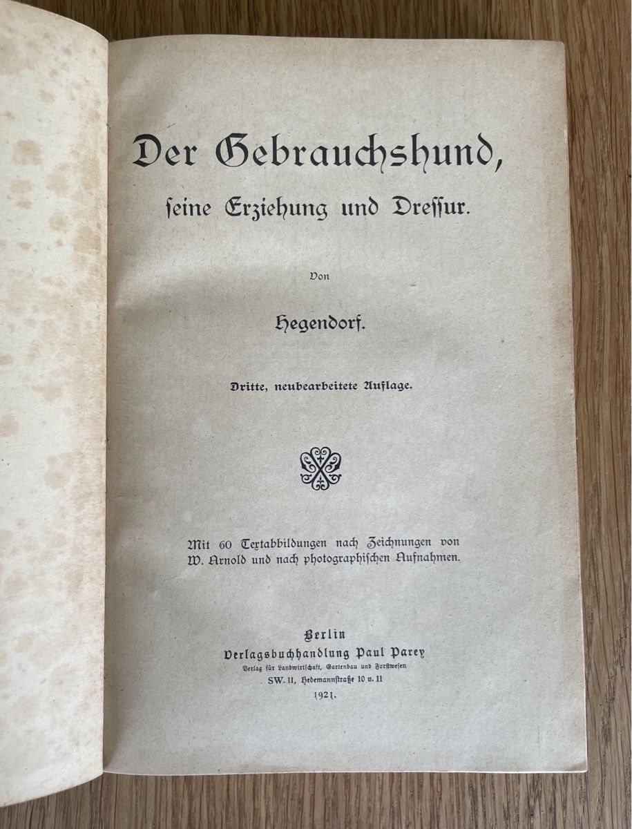 Libri: Antikes Buch DER GEBRAUCHSHUND – Usato da Rüschlikon venduto da succes08 2