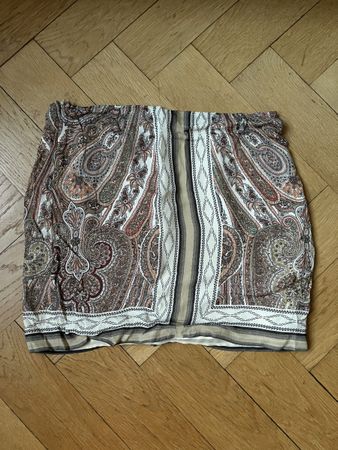 Rock Massimo Dutti Paisleymuster Viskose Seide Grösse S