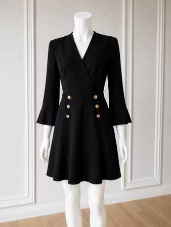 Marciano by Guess elegantes schwarzes Kleid Gr. M mit gold