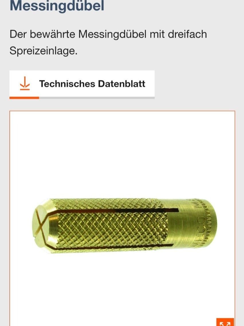 Alle Werkzeuge: Weco Sicherheits Messingdübel plastischem Spreizelement M5 – Neu (gemäss Beschreibung) aus Zürich von Alibaba1234 4