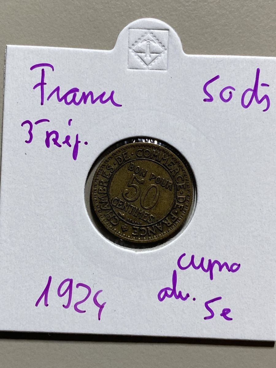 Toutes les monnaies: France - 50 centimes - 1924 – D'occasion à Payerne par Mike1682