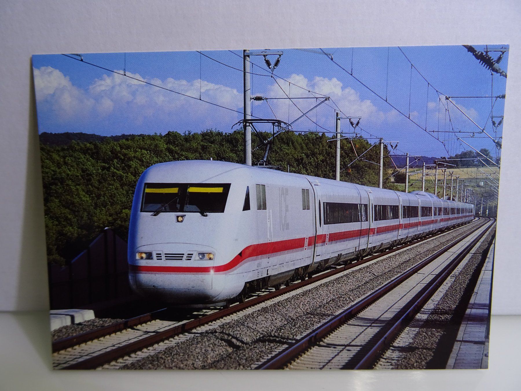 Ansichtskarten: Ansichtskarte DB ICE 401 Neubaustrecke Stuttgart-Man.7.1991 – Gebraucht aus Teufen AR von Brandan2171