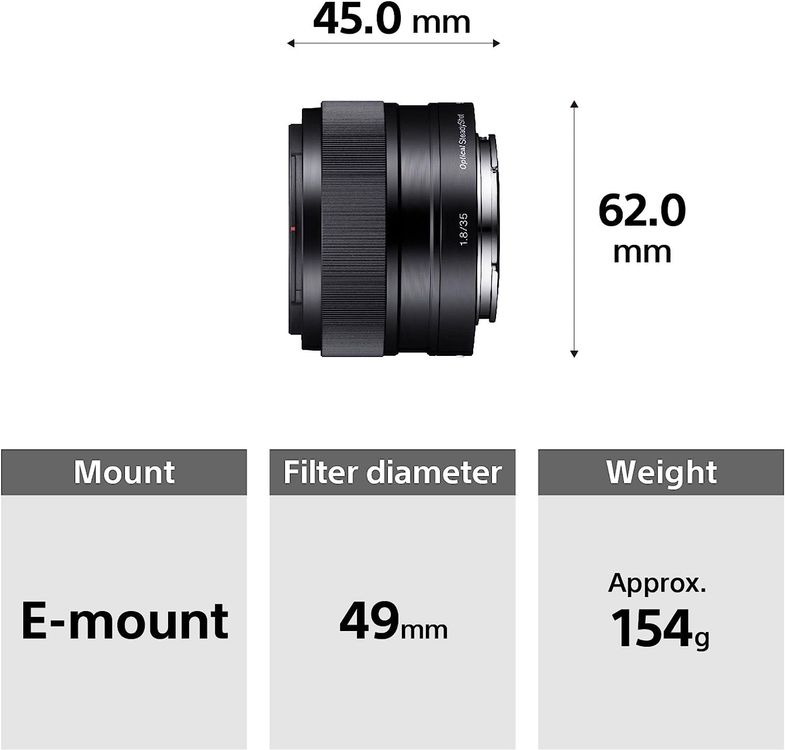 Sony SEL-35F18 Standard-Objektiv 35 mm, F1.8 | Kaufen auf Ricardo