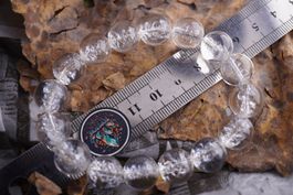 Bergkristall  Ice  Himalaya  12,5mm   Top  Kugel  Armband