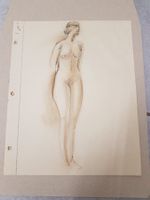 Original Akt-Zeichnung von Otto Kappeler (1884-1949)