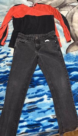 Hose(Jeans) und Shirt-Set, Top Zustand, Herbst-Look