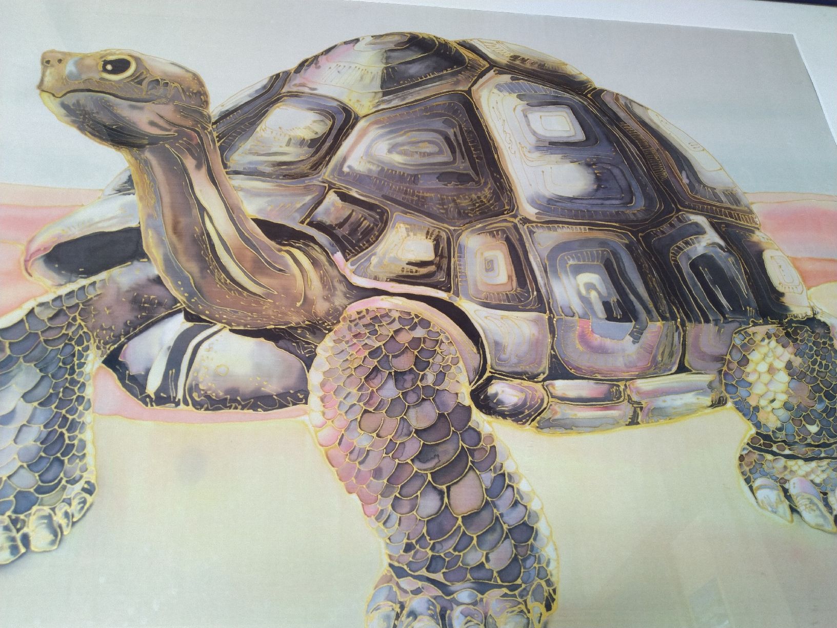 Dipinti: Seidenbild Schildkröte  74/104 – Usato da Weggis venduto da cherry2000 5