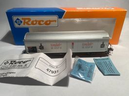 ROCO Schiebewandwagen HBIS EISENBAHN AMATEUR weiss, DC