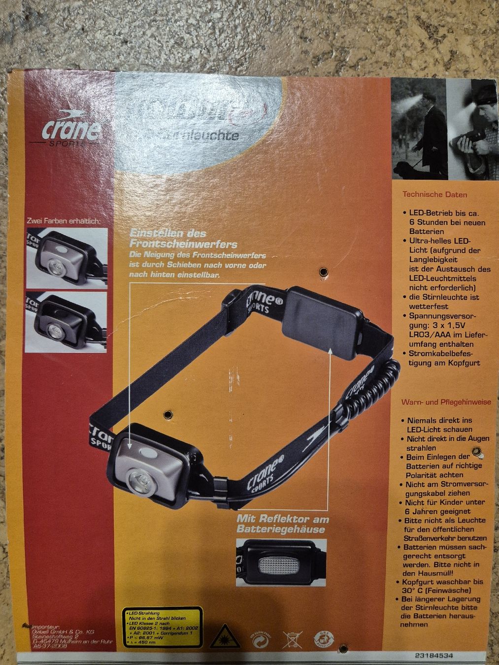 Lampade: Crane Power LED Stirnleuchte - Neu und Originalverpackt! – Nuovo e nell'imballaggio originale da Dällikon venduto da Xilef1978 1