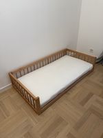Lit bébé/enfant Montessori au sol 70 ×140 cm Bois naturel