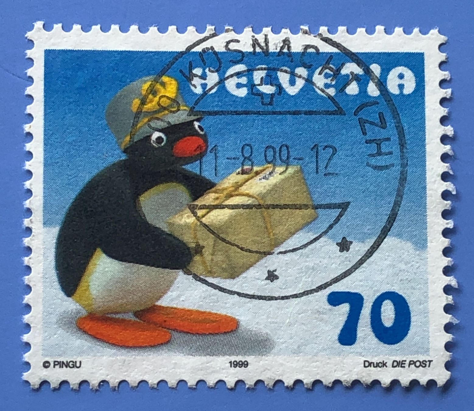 Tutti i francobolli: Nr.964 Klein-Pingu GESTEMPELT Sonderpostmarken 1999 – Usato da Aarau venduto da Billa007