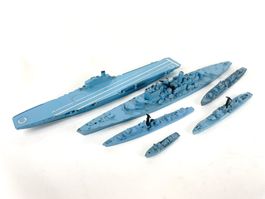Vintage 1960s Triang Minic Minature British Royal Navy Ships