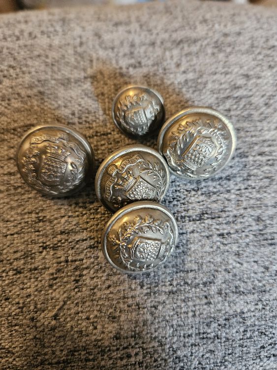 Lot De 7 Boutons Anciens En Lucite à Paillettes - Pour Couture Ou Collection - France